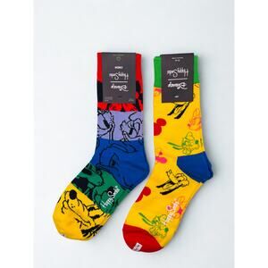 2 Pairs Happy Socks Size Medium Unisex NWT